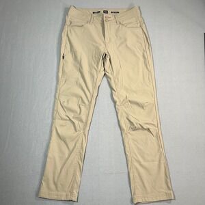 Prana Women‎ Halle Straight Fit 8 Hiking Utility Outdoor Pants Beige stretch